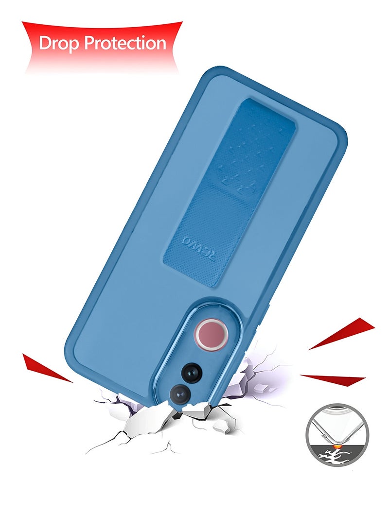 دبليو تيك vivo V50 5G 2025 غطاء جراب هاتف مدرع مقاوم للصدمات غير لامع شفاف للصدمات - أزرق - Image 5