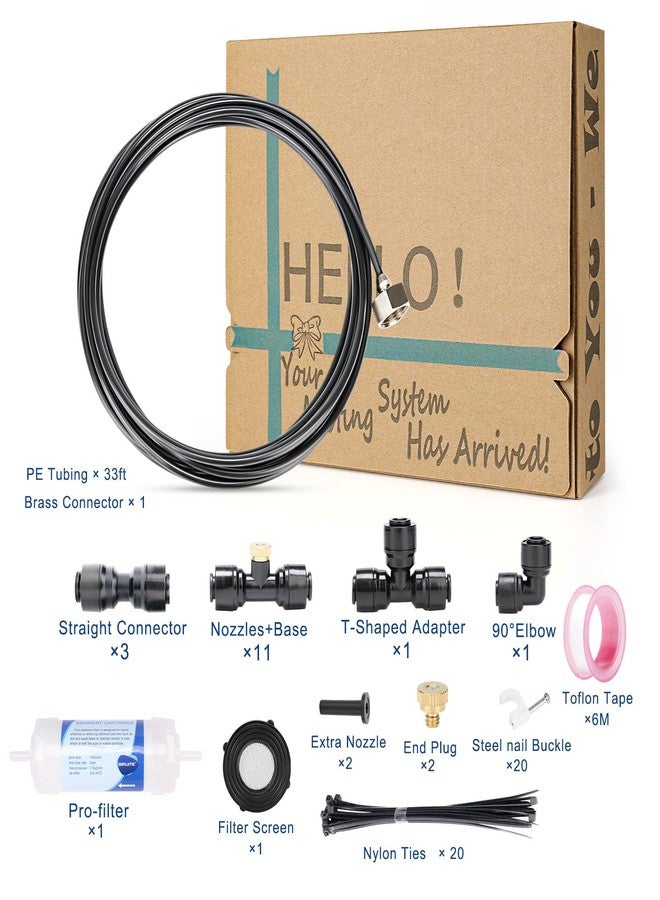 CarefreTrayd Misters for Outside Patio 59ft- Misting Cooling System with Filter and Easy DIY Installation for Garden, Canopy, and Chicken Coop-Ideal for Cooling Patios, and Greenhouse. - Image 2