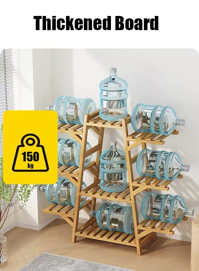 CozyNest Bamboo Plant Stand Indoor Plant Shelf Outdoor Wood Plant Rack for Multiple Plants 6 Tiers Ladder Plant Pot Holder for Living Room Patio Boho Home Decor for Gardening  - Image 5