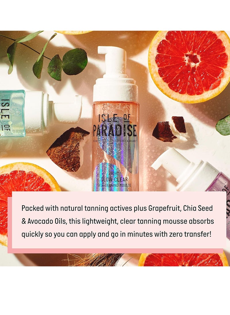ISLE OF PARADISE Self Tan Mousse Light 200 ml Glow Clear Self Tanning Foam Natural Ingredients and Vegan packaging may vary  - Image 3