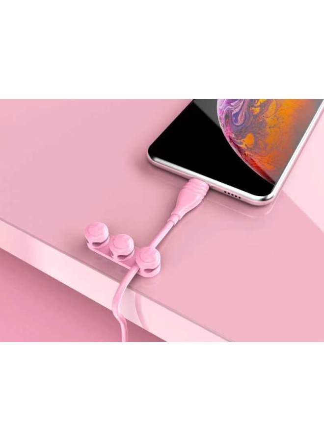 Direct Fixed Chuck Mouse Cord Headset Winder Mobile Phone Data Cable Card Silicone Desktop Cable Organizer-Colour:Yellow