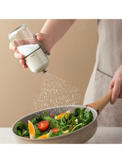 Plan A Glass Salt Dispenser with High Precision, 0.5g Per Press, 180ml Capacity, Moisture-Proof, Perfect for Salt, Spices, Pepper, Suitable for Cooking, Camping, Family Picnics, Accurately Adjust Condiments  - Image 1