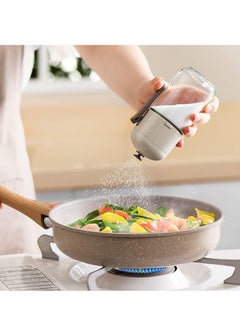 Plan A Glass Salt Dispenser with High Precision, 0.5g Per Press, 180ml Capacity, Moisture-Proof, Perfect for Salt, Spices, Pepper, Suitable for Cooking, Camping, Family Picnics, Accurately Adjust Condiments  - Image 2