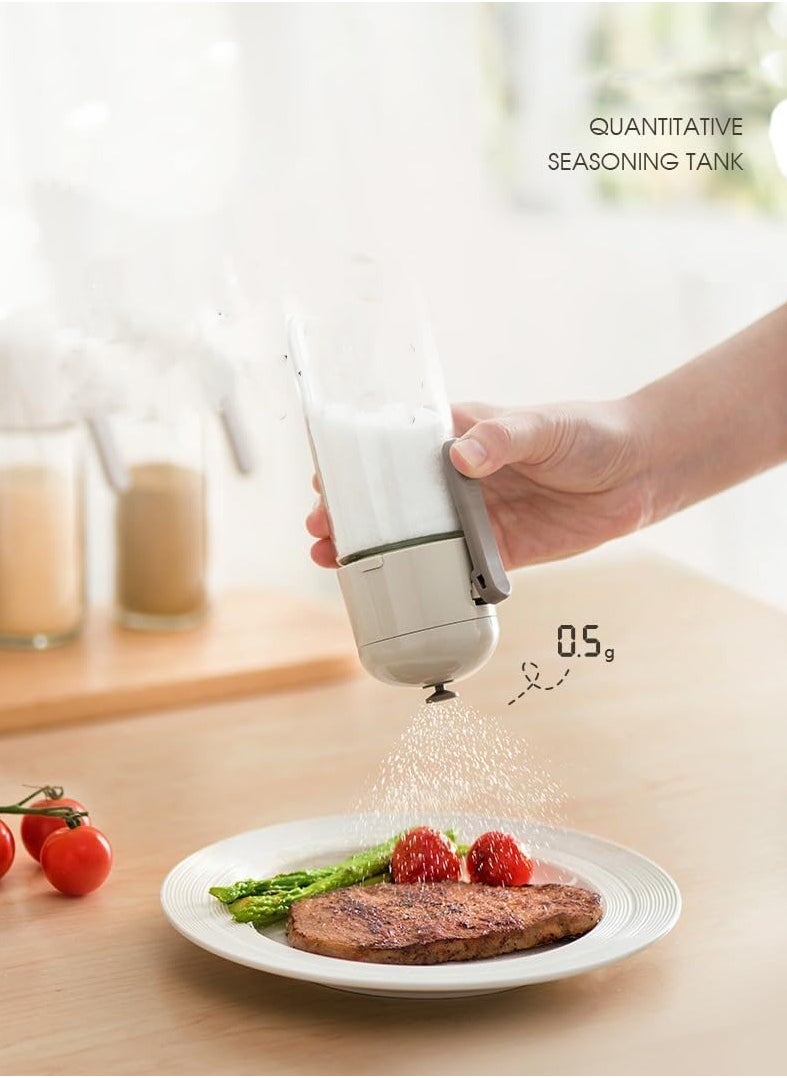 Plan A - Glass Salt Dispenser with High Precision, 0.5g Per Press, 180ml Capacity, Moisture-Proof, Perfect for Salt, Spices, Pepper, Suitable for Cooking, Camping, Family Picnics, Accurately Adjust Condiments - Image 1
