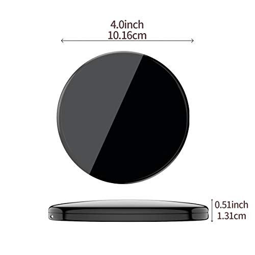 Gospire 4" Ultra-Thin Pocket Makeup Mirror for Travel, 1X/10X Double Sided Magnifying Portable Compact Handbag Handheld Round Foldable Cosmetic Mirror for Women (Black) - Image 4