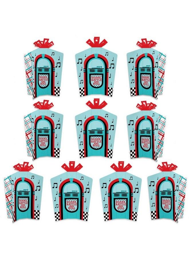 Big Dot of Happiness - 50’S Sock Hop Table Decorations 1950S Rock N Roll Party Fold And Flare Centerpieces 10 Count - Image 1