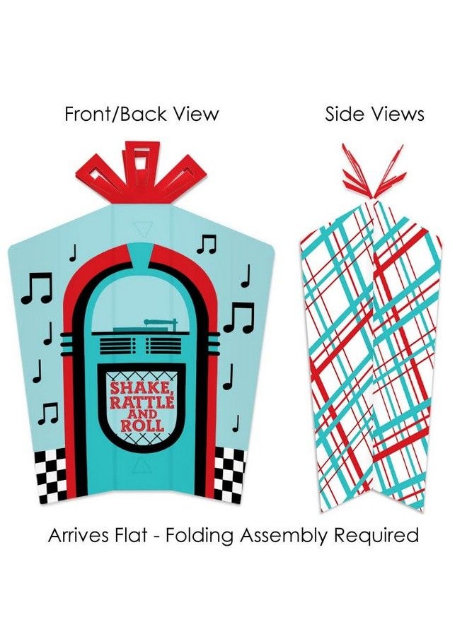 Big Dot of Happiness - 50’S Sock Hop Table Decorations 1950S Rock N Roll Party Fold And Flare Centerpieces 10 Count - Image 1