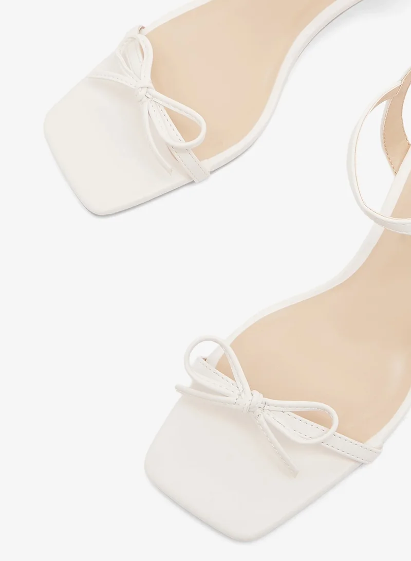 GLAMOROUS WHITE Low Block Heeled Sandals for Women | Best Price UAE