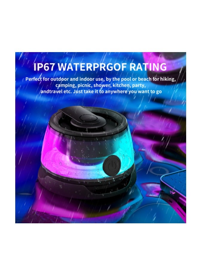 Portable Wireless Bluetooth Speaker with Magnetic Base, RGB Lighting, Phone Holder, USB Rechargeable, 5W Output, TWS Pairing – Compact Stereo Speaker for Gaming & Music  - Image 5