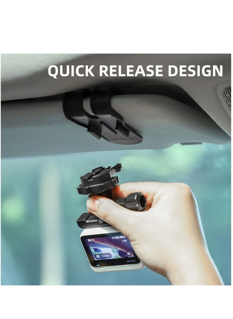 Generic Car Sun Visor Mount Holder Bracket Cell Phone Vlog Mount 360°Rotating For Insta360 GO 3/360 X3/GoPro 11/Action 3 Sport Camera  - Image 2