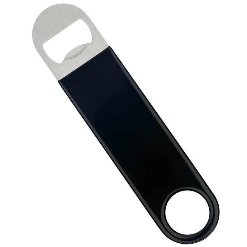 Bartender Bottle Openers Bar Blade Beer Openers 1 Pack by Professional Grade Rubber Coated Stainless Steel