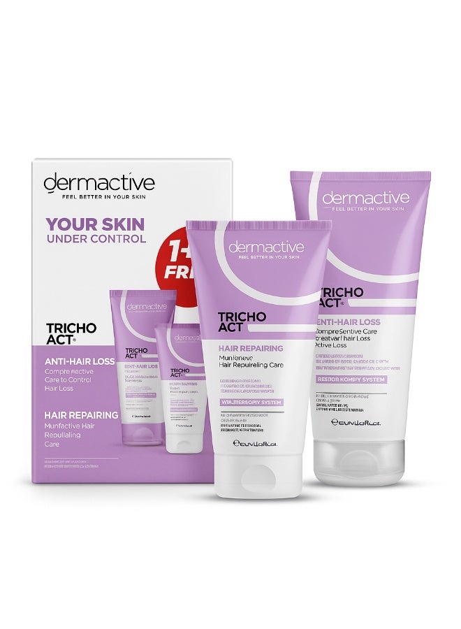 Dermactive Anti-hair loss Shampoo 200 ml + Hair Repairing Mask 150 ml - Image 1