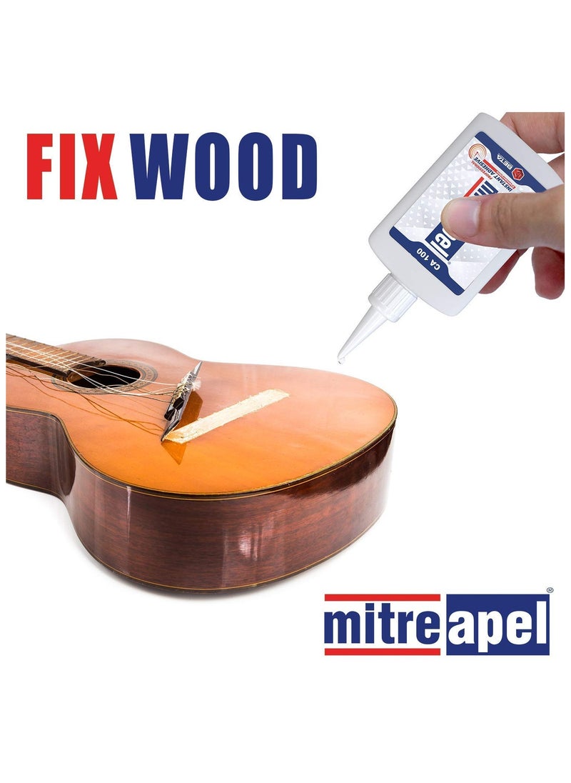 mitreapel Mitreapel Super Ca Glue (3.5 Oz.) with Spray Adhesive Activator (13.5 Fl Oz.) - Cyanoacrylate Glue for Crafting and Building|1 Pack  - Image 3