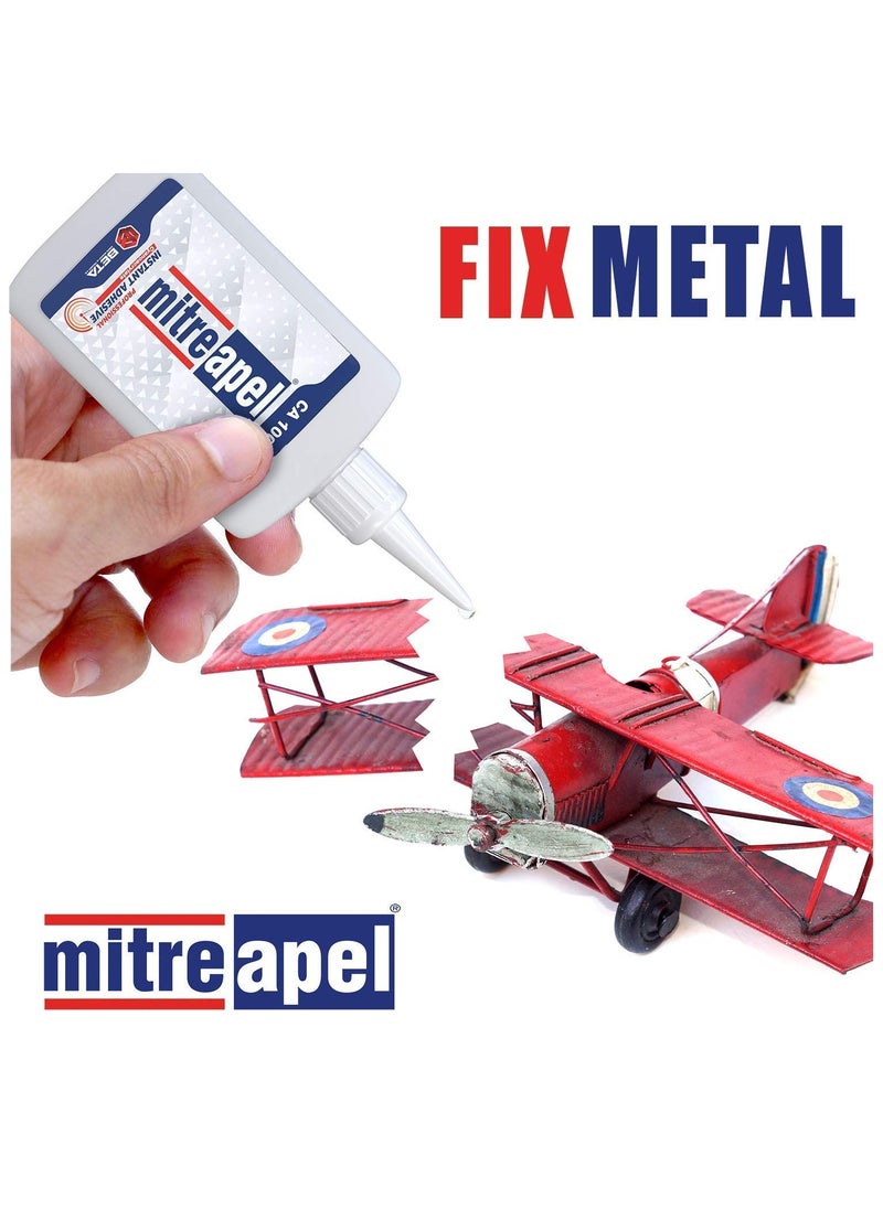 mitreapel Mitreapel Super Ca Glue (3.5 Oz.) with Spray Adhesive Activator (13.5 Fl Oz.) - Cyanoacrylate Glue for Crafting and Building|1 Pack  - Image 4