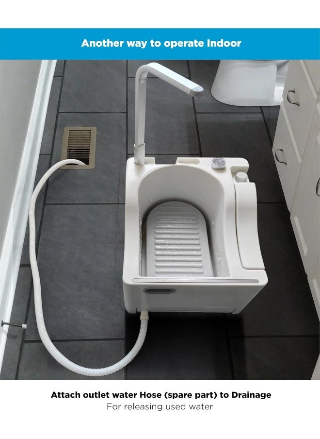 SAFENHAND Wudu Foot Washer, Automatic, Muslim Prayer Basin, Water Saving, Pedal Type Outlet, Quick Installation, Wide Range Applications  - Image 3