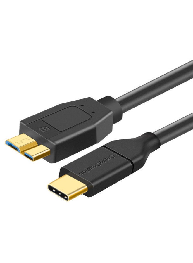 Hard Disk Data Cable Usb3.1type -- C To Micro Usb3.0 Mobile Phone Connection Hard Disk Charging Transmission Line-Model:1.2m Space Gray Alloy - Image 5