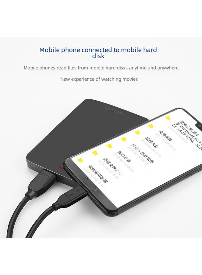 Hard Disk Data Cable Usb3.1type -- C To Micro Usb3.0 Mobile Phone Connection Hard Disk Charging Transmission Line-Model:1.2m Space Gray Alloy - Image 4