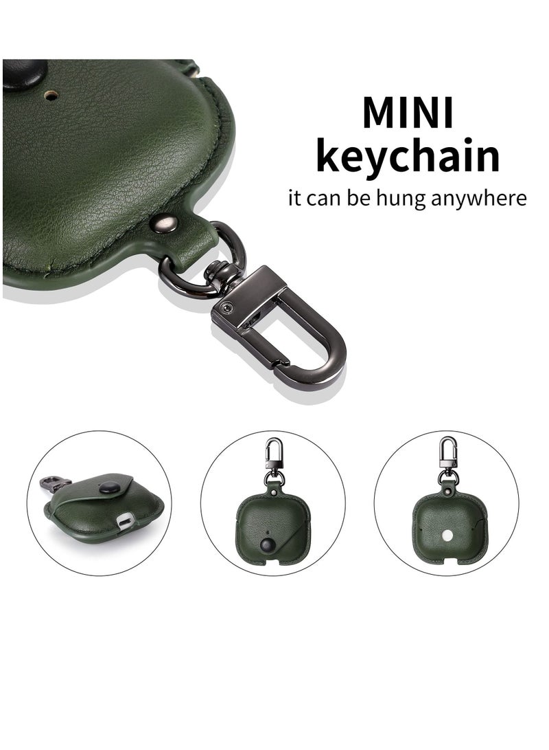 BORTONY PU Leather Case Compatible with Apple Airpods 3rd Generation Charging Cover With Carabiner  - Image 4