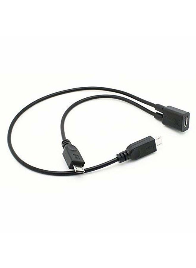 Chenyang كابل تقسيم ميكرو USB 1 إلى 2، كابل تمديد شحن ميكرو USB 1 إلى 2 يدعم شحن جهازين في نفس الوقت - Image 5