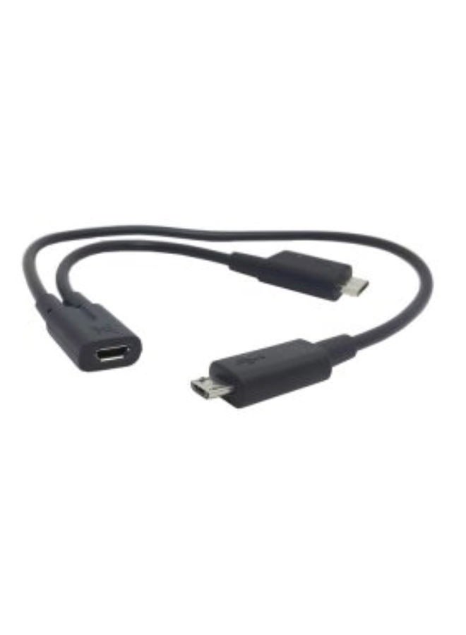 Chenyang كابل تقسيم ميكرو USB 1 إلى 2، كابل تمديد شحن ميكرو USB 1 إلى 2 يدعم شحن جهازين في نفس الوقت - Image 1