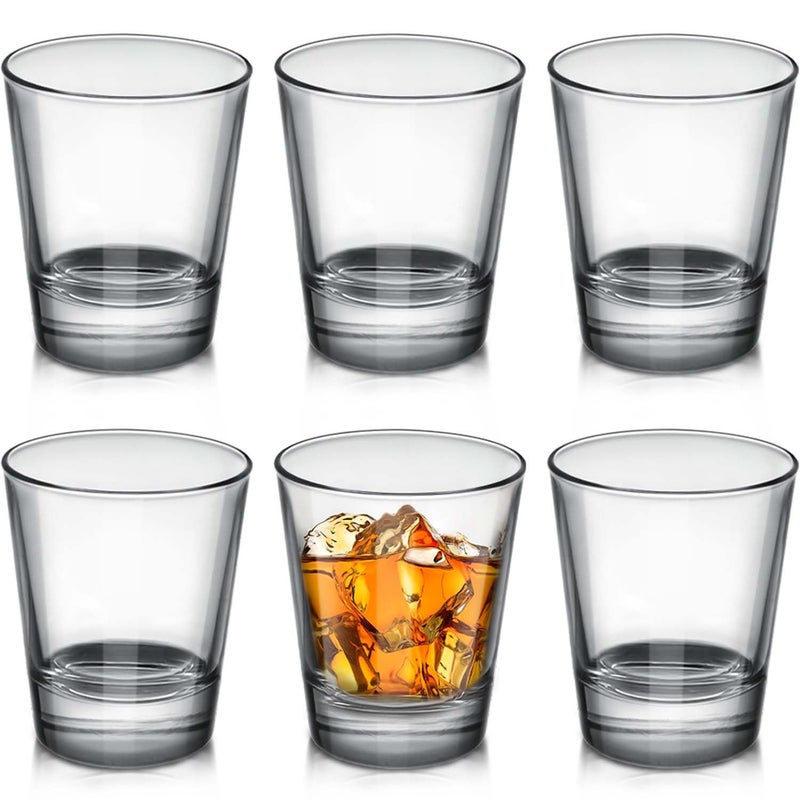 OBTANIM 6 Pack Shot Glasses, 1.5 oz Clear Shot Glass Cups Set with Heavy Base for Bar Restaurants Home - Image 1