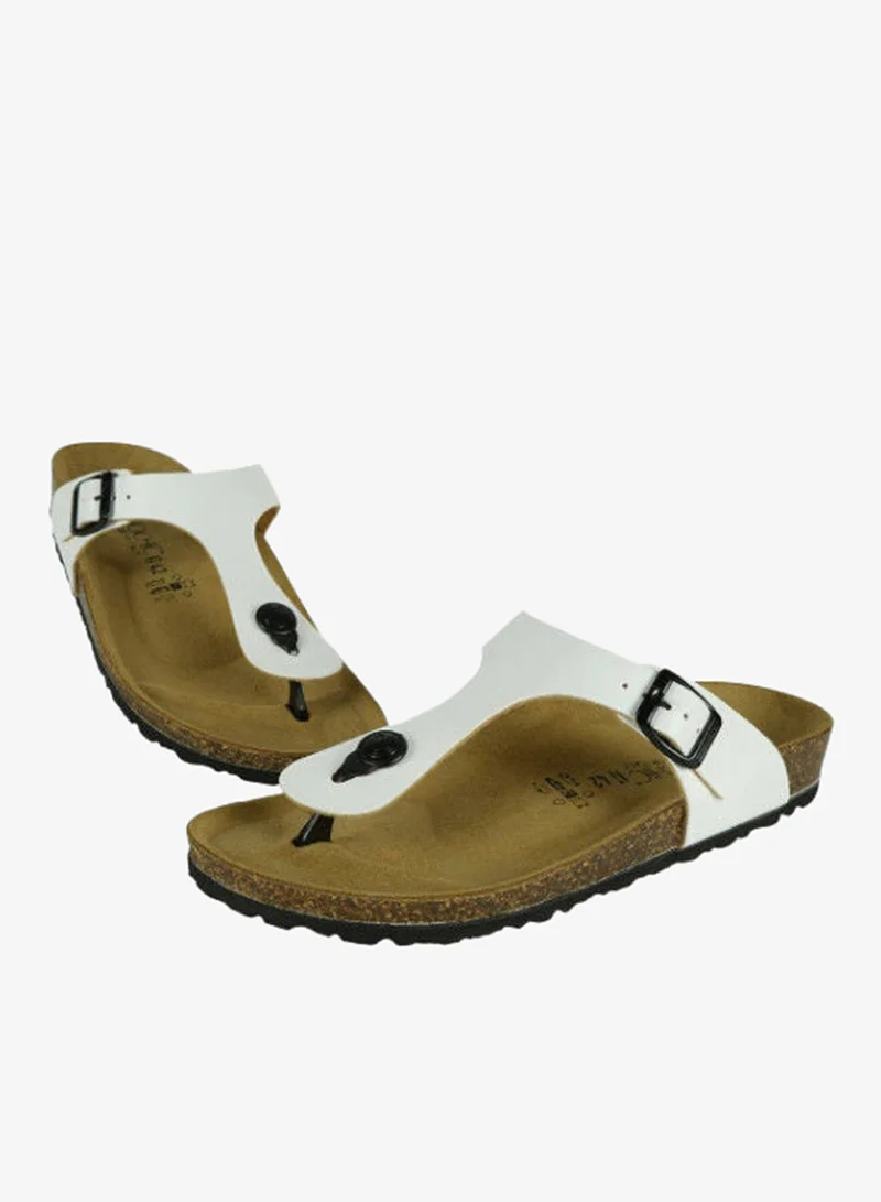 BiOCHIC Biochic Mens Slim Thong Sandals 012-387 1830PR-White