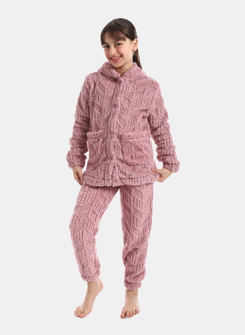 Hooded Neck With Long Sleeve Pajama