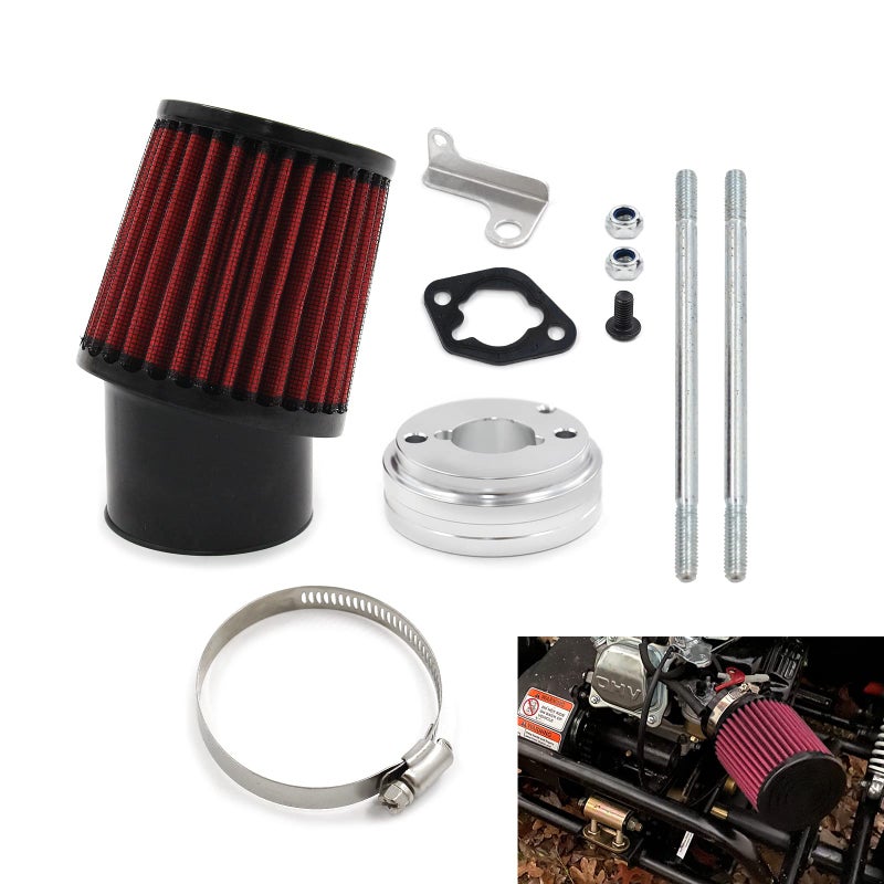 MSCRP High Performance Air Filter Intake Kit for GoKarts Mini Bikes 65 HP Honda Clone GX160 GX200 Go Kart Predator 212cc Engine