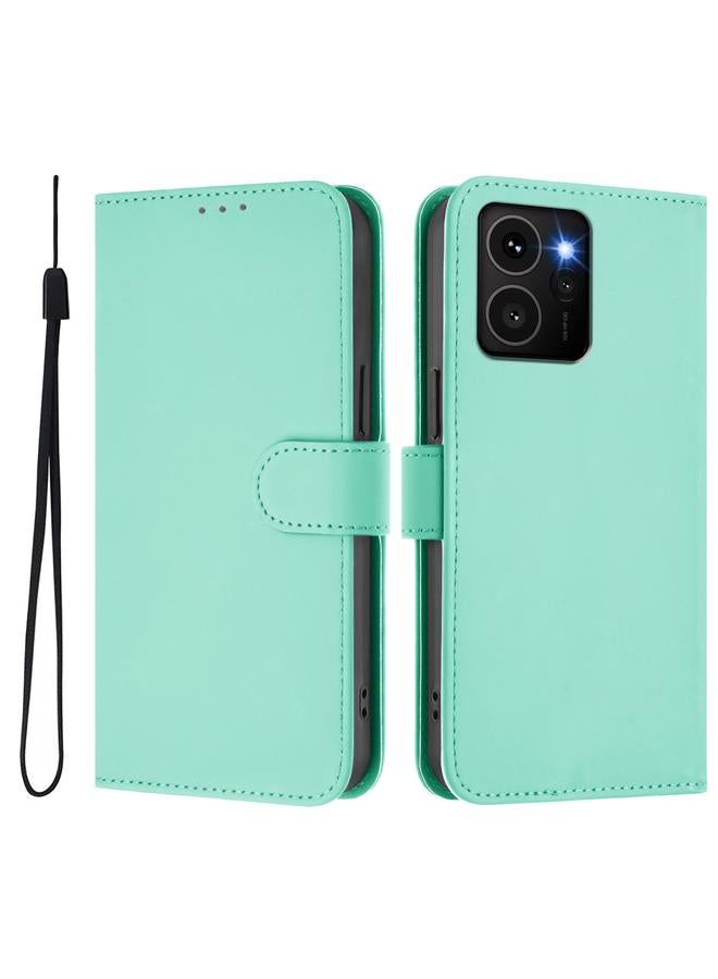 S-TOP Case For HMD Skyline Skin Feel Solid Color Leather Phone Case with Lanyard - Image 2