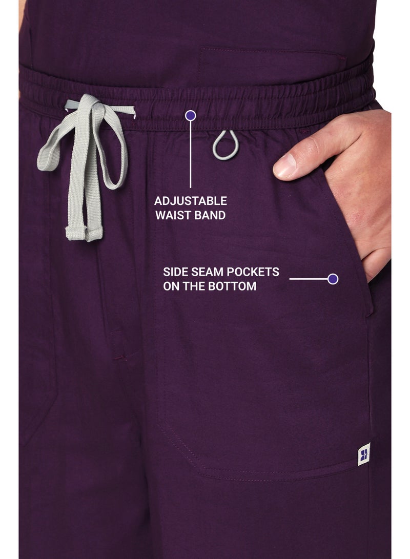 KNYA بدلة طبية رجالية من KNYA Ecoflex Lite Active، بخمسة جيوب، قابلة للتمدد في اتجاهين، للأطباء (لون خمري، مقاس 2XL) - Image 4