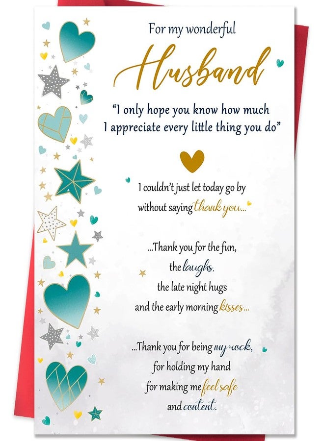 Beixian Husband Birthday Card, Romantic Birthday Card Gifts for Husband from Wife-8x5.3 Inches, Double-Sided - Image 1