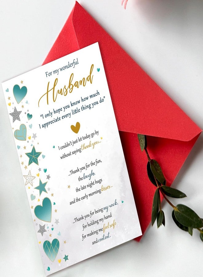 Beixian Husband Birthday Card, Romantic Birthday Card Gifts for Husband from Wife-8x5.3 Inches, Double-Sided - Image 4