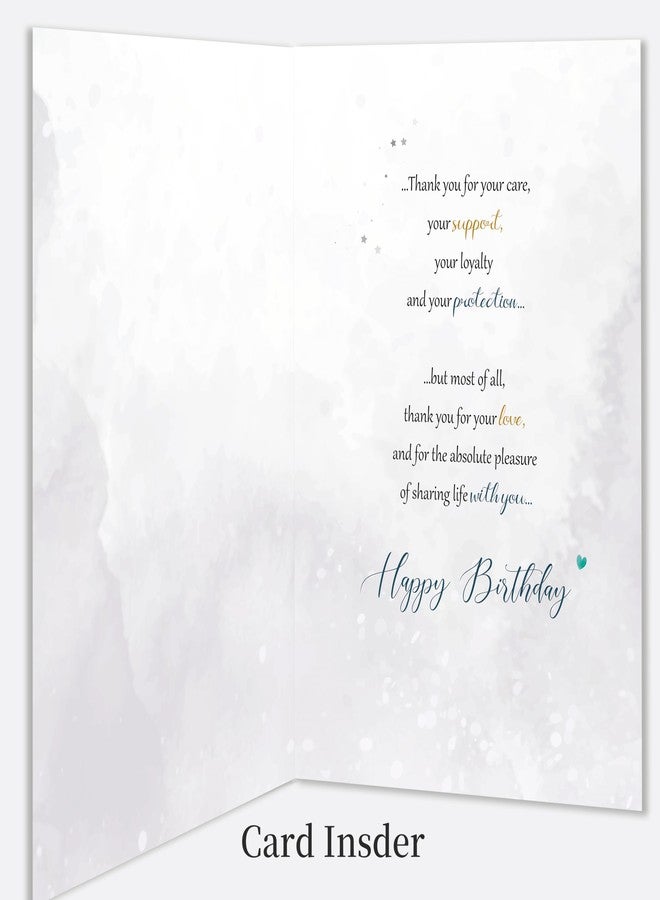 Beixian Husband Birthday Card, Romantic Birthday Card Gifts for Husband from Wife-8x5.3 Inches, Double-Sided - Image 2