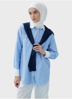 Relax Fit Poplin Long Sleeve Tunic