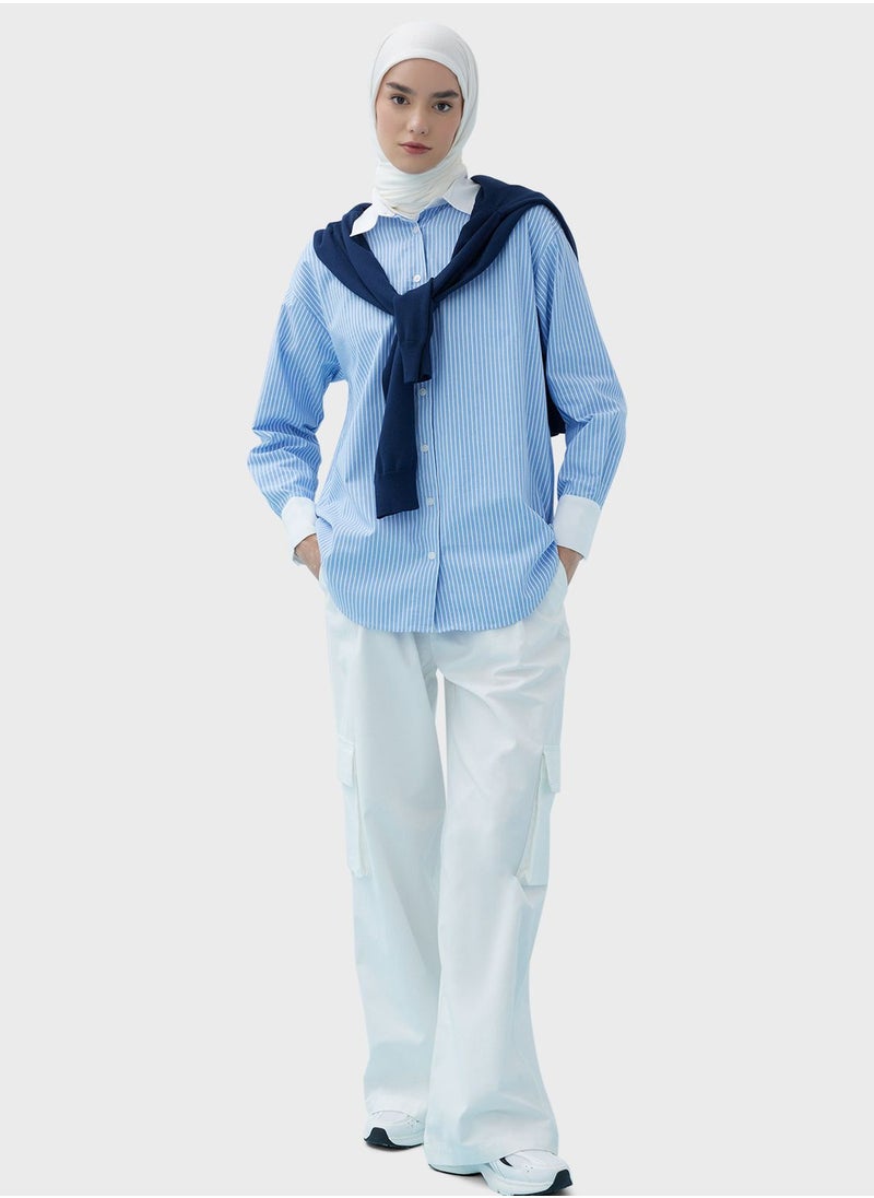 DeFacto - Relax Fit Poplin Long Sleeve Tunic - Image 1