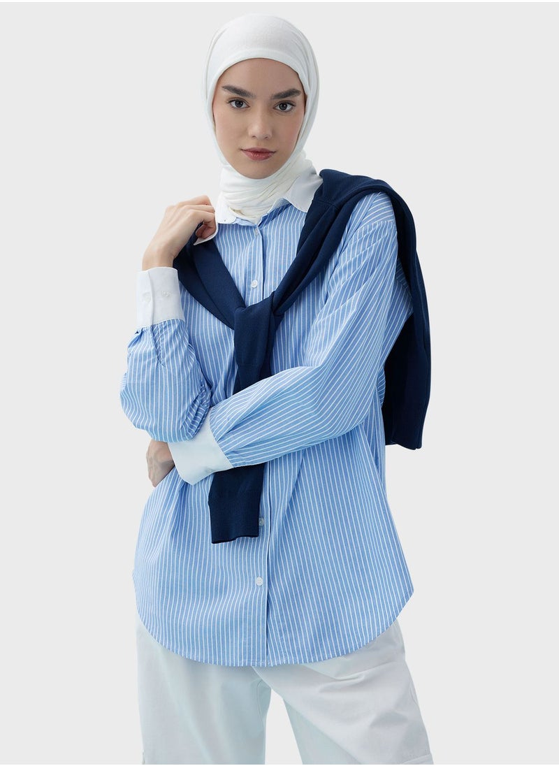 DeFacto - Relax Fit Poplin Long Sleeve Tunic - Image 1
