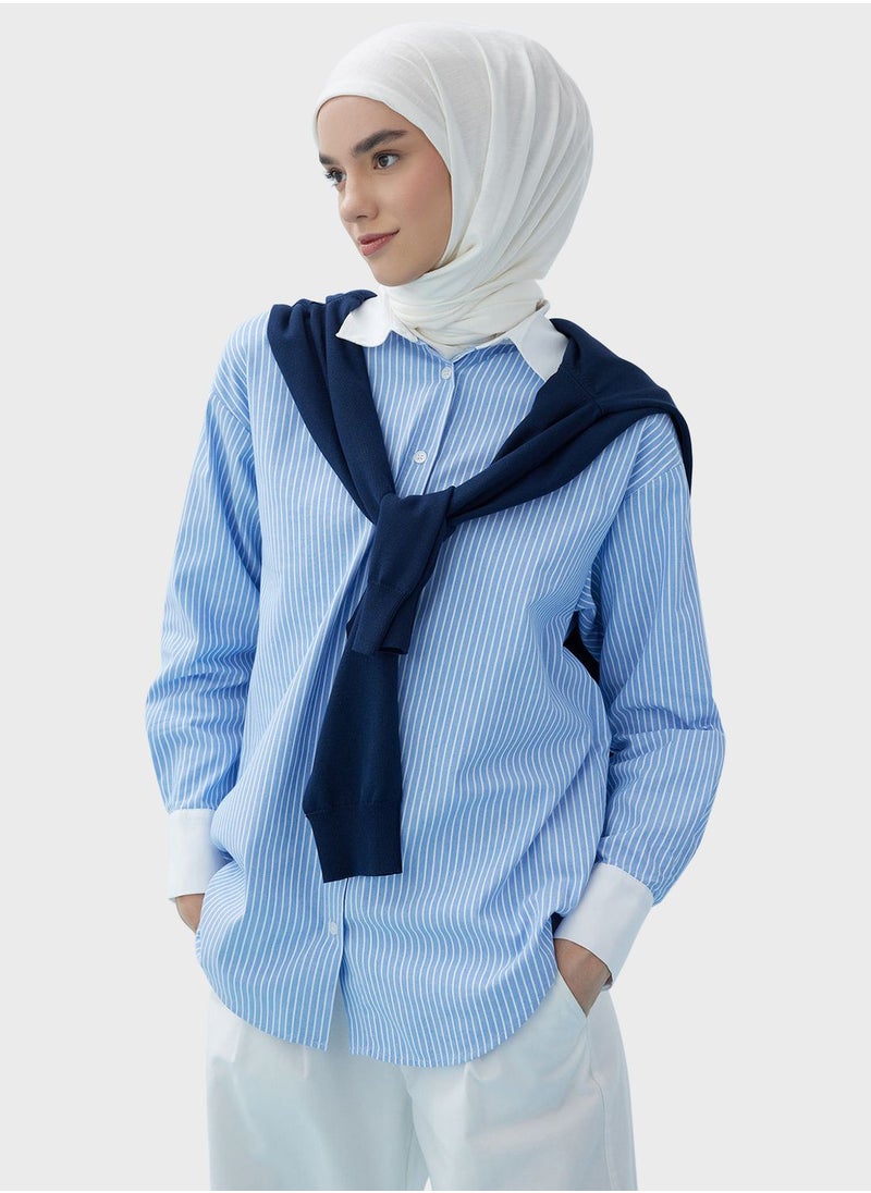 DeFacto - Relax Fit Poplin Long Sleeve Tunic - Image 1