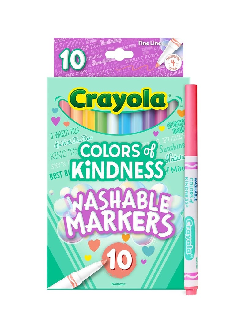 كرايولا أقلام تلوين قابلة للغسل من كرايو 10 ألوان