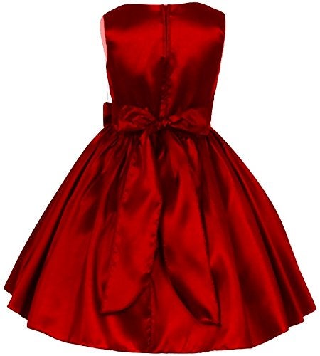 PINK WINGS Girls Knee Length A-Line Dress (Frockm05_Maroon_5 Years-6 Years) - Image 2
