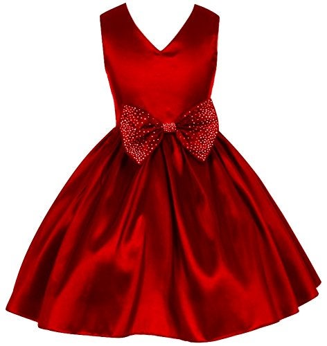 PINK WINGS Girls Knee Length A-Line Dress (Frockm05_Maroon_5 Years-6 Years) - Image 4