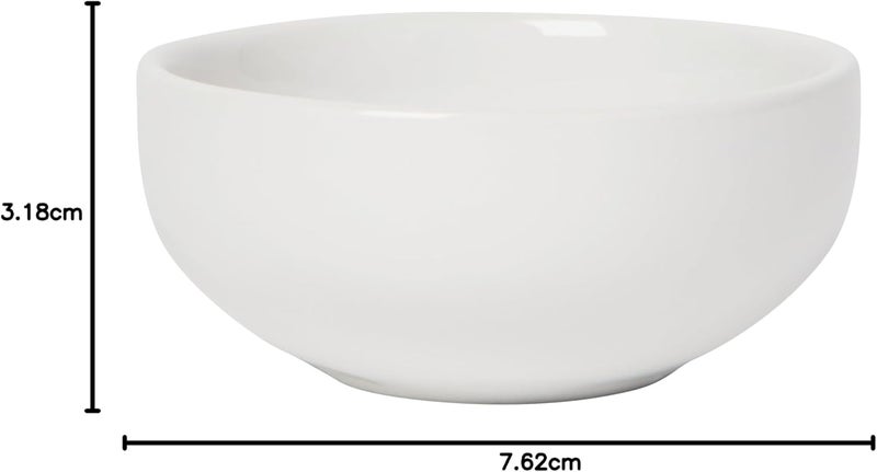 Now Designs White Ceramic Pinch Bowl Set Soy Sauce Dish Set of 6 2 oz - Image 4