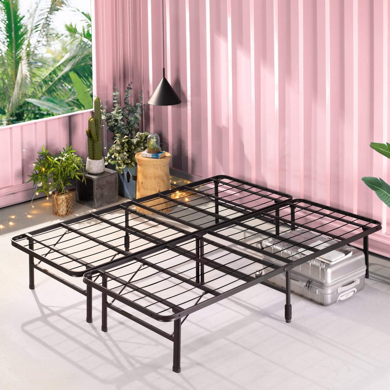 Zinus ZINUS SmartBase ToolFree Assembly Mattress Foundation 14 Inch Metal Platform Bed Frame No Box Spring Needed Sturdy Steel Frame Underbed Storage Black Full 