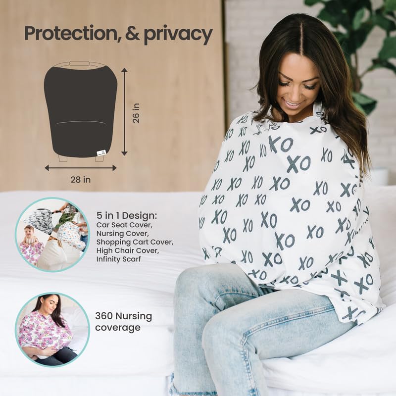 Copper Pearl Stella Multi-Use Cover: Car Seat, Nursing & Stroller Cover - Sun Protection, All-Season, Stretchy Fabric, Easy Access - Image 3