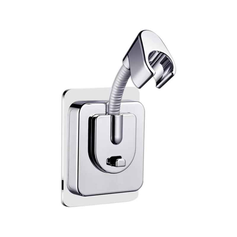 Shower Head Holder Wall Mount 360 Adjustable Handheld NoDrill Strong Adhesive Wand Bracket Waterproof Fits Handles up to 083 in 21 cm Bathroom Accessories Chrome Finish