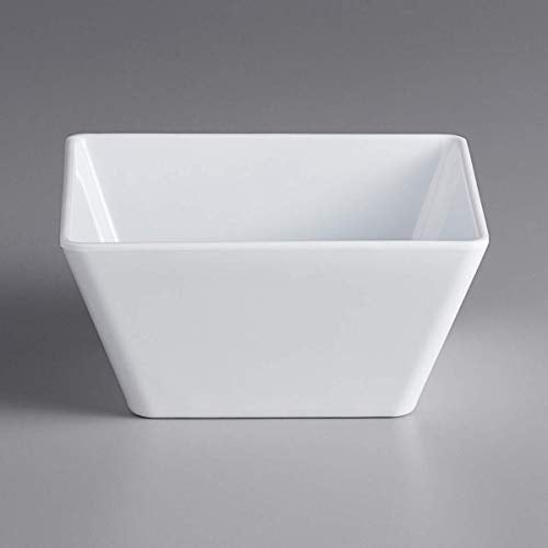 SkyKey Solid Melamine Square Big Serving Bowl (Size 10'' inch & 4.5 L Capacity, White), Pack of 2 - Image 2