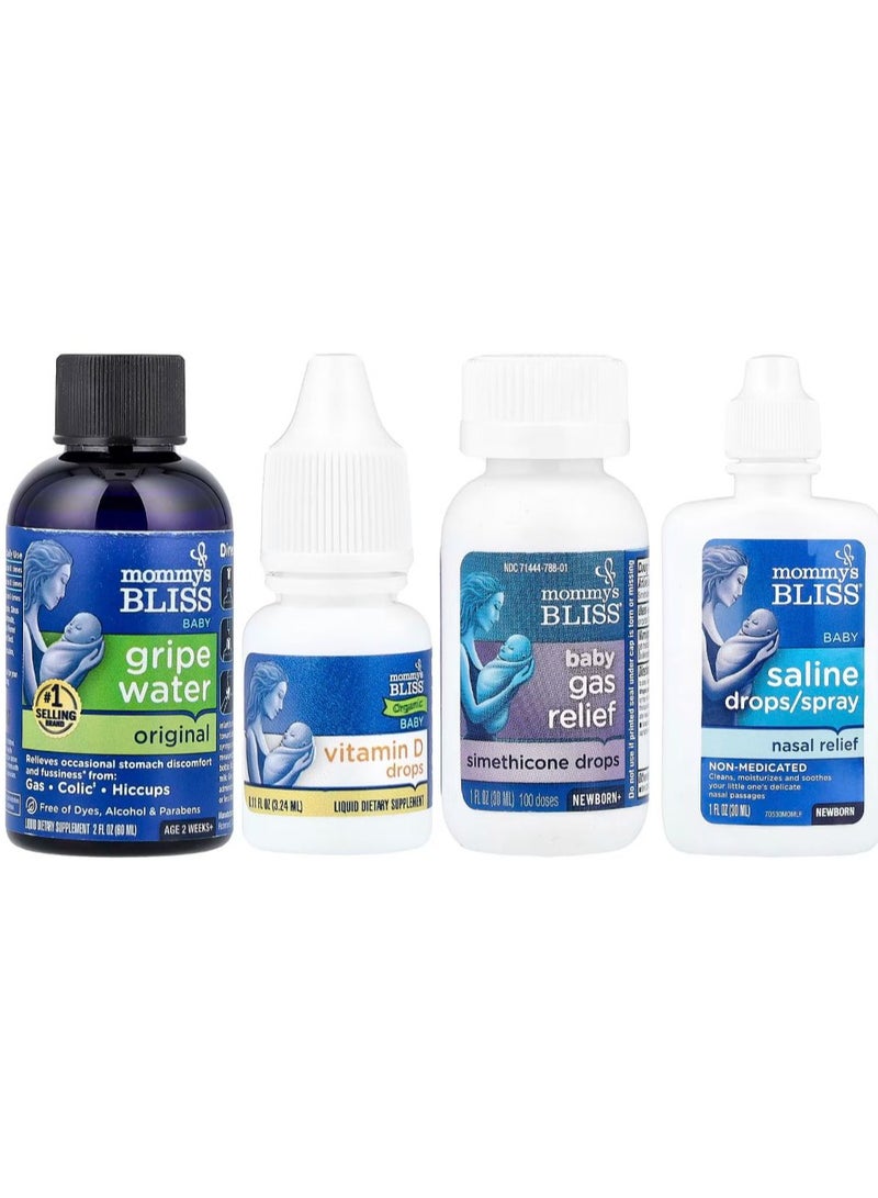 Mommy's Bliss Newborn Essentials Gift Set, Includes Gripe Water, Baby Vitamin D / Gas Drops and Gentle Saline Drops/Spray - Image 5