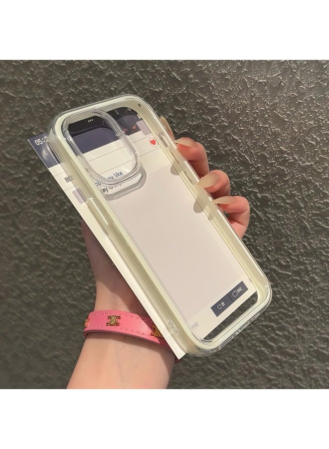 Clear Case for iPhone 16 – Shockproof Soft TPU Bumper Frame with Flexible Transparent Back, Crystle Pastel, Customizable with Kawaii Korean Bear Epoxy Resin Stickers (Creamy White & Korean Bear Epoxy Resin Stickers) - Image 4