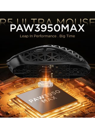 ماوس ألعاب لاسلكي R5Ultra 8K من ألياف الكربون بدقة 42000 نقطة في البوصة - مستشعر PAW3950 MAX - وزن خفيف للغاية 39 جرام - Nordic52840 - ماوس سلكي/بلوتوث/لاسلكي قابل للبرمجة بتردد 2.4 جيجاهرتز لأجهزة الكمبيوتر الشخصية/أجهزة ماك - view 3