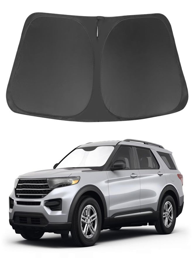 LHFLIVE Custom Front Windshield Sunshade Fit for 2020-2024 Ford Explorer SUV, ST XLT, Limited, Platinum Accessories Foldable Sun Visor Protector Keep Car Cool - Image 1