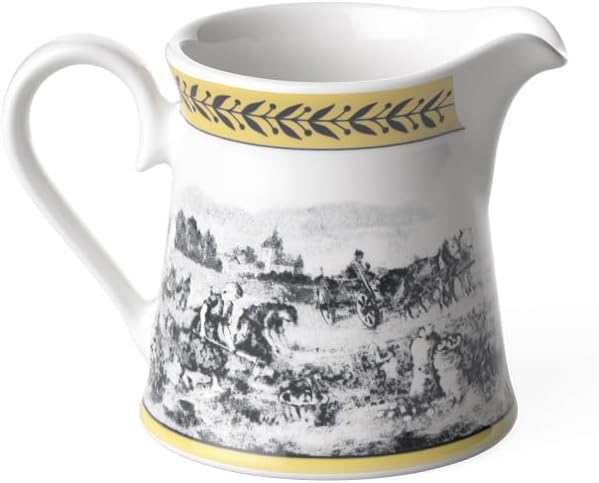 Villeroy & Boch Villeroy  Boch Audun Ferme Creamer Premium Porcelain Made in Germany 10 oz WhiteGreyYellow - Image 2